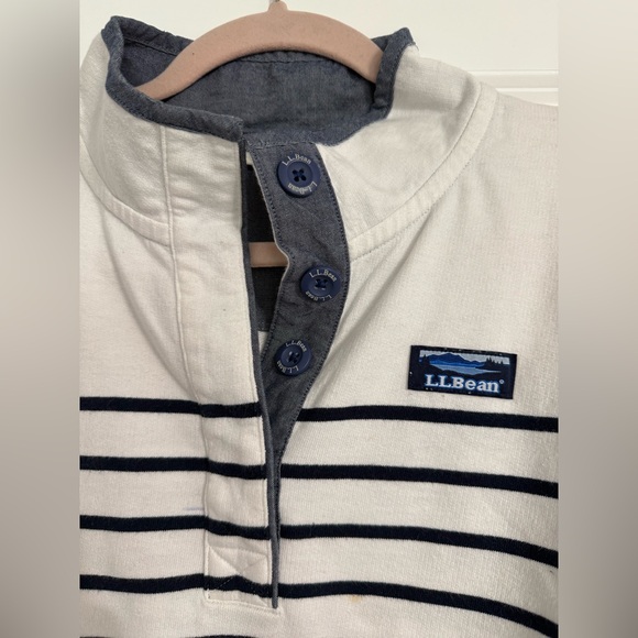 L.L. Bean Striped Henley Shirt - Picture 2 of 5